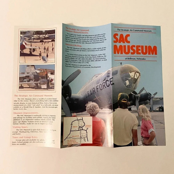 Vintage The Strategic Air Command Museum Sac Museum Nebraska Brochure  Pamphlet - Picture 12 of 13